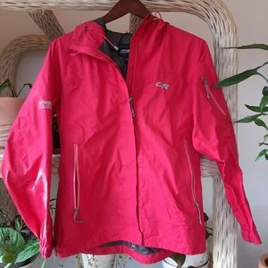 Outdoor Research Rain Shell Full Zip Side Vent Jacket - Pink Size S